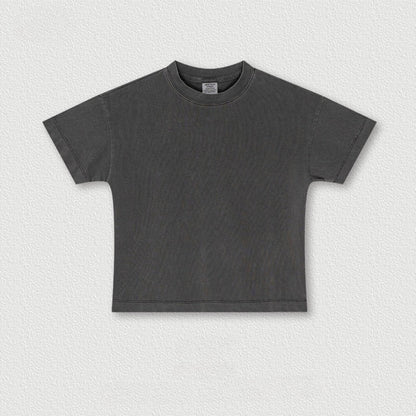 Cardydony Women's Vintage Washed Cotton Crop Tee | Premium Basic Collection