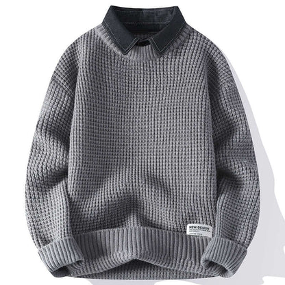 Cardydony Women's Unisex Knit Collar Sweater | Winter Pullover