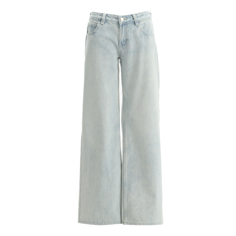 Cardydony Women's Y2K Low Rise Jeans for Women | Light Wash Straight Leg Denim Pants Vintage 2000s