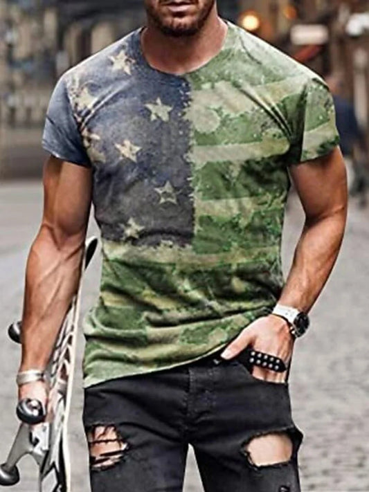 Cardydony Men's 3d America 250 Year Anniversary Veterans Day T-shirt