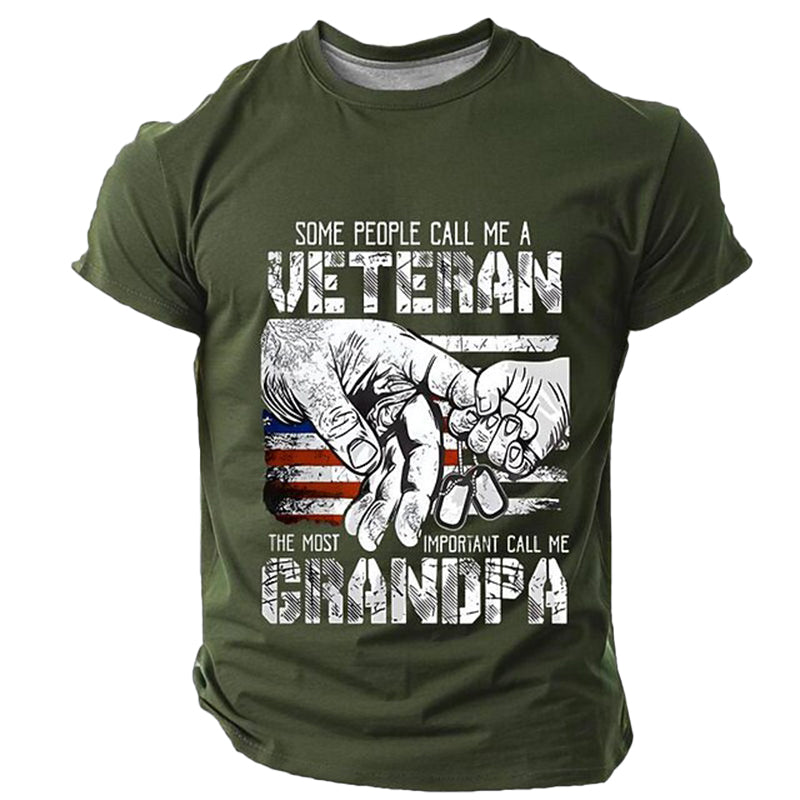 Cardydony Men's Us America 250 Year Anniversary Veterans Day Print T Shirt