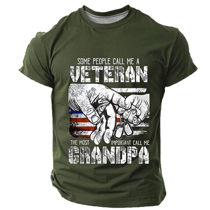 Cardydony Men's Us America 250 Year Anniversary Veterans Day Print T Shirt