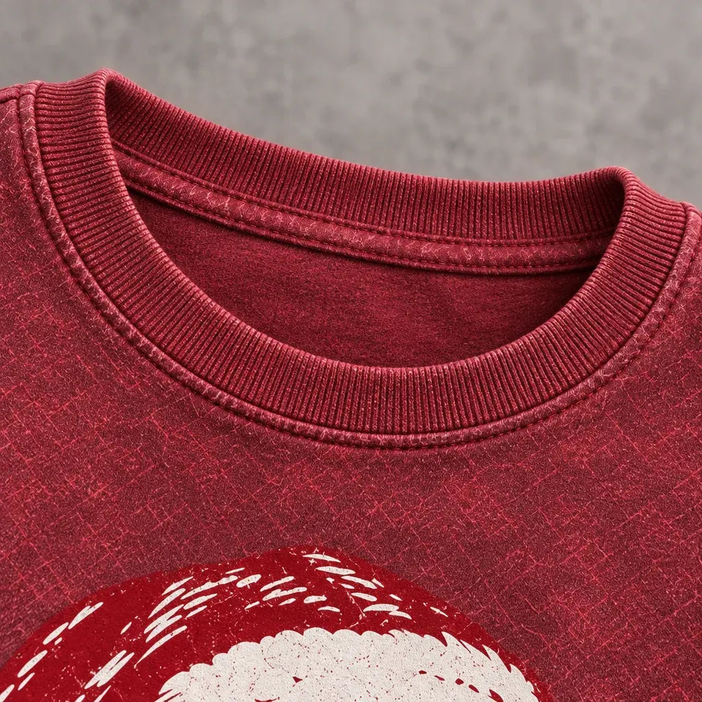 Cardydony Women's Vintage Christmas Santa Claus Art Print Crew Neck Sweatshirt