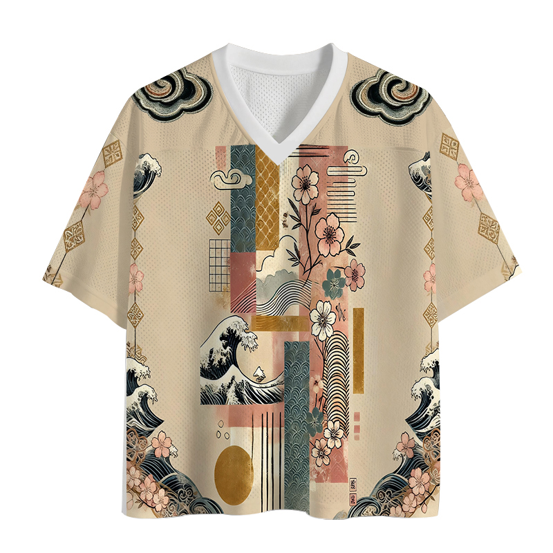 Cardydony Japanese Wave Mosaic Mesh Jersey