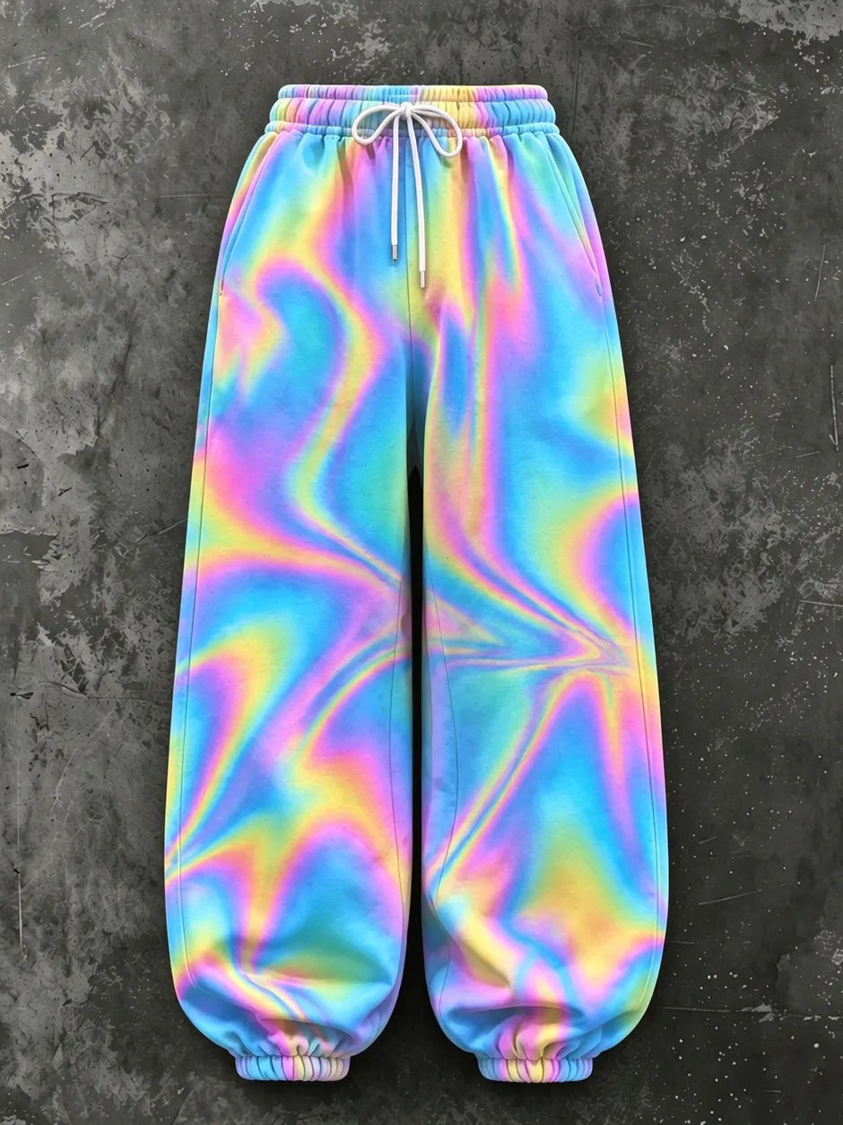 Cardydony Women's Stylish Tech Inspired Art Print Pants