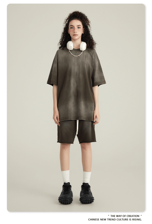 Cardydony Women's Shadow Drop Shoulder Tee | Vintage Wash Streetwear