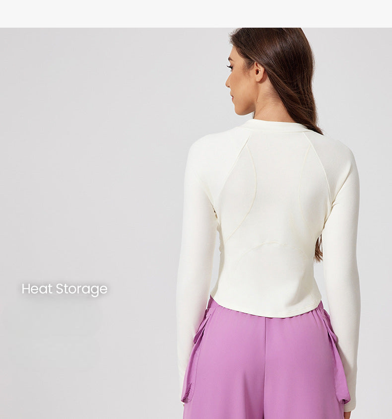 Cardydony Women's Slim-Fit Zippered Fitness Shirt - Ultra-Comfortable & Chic