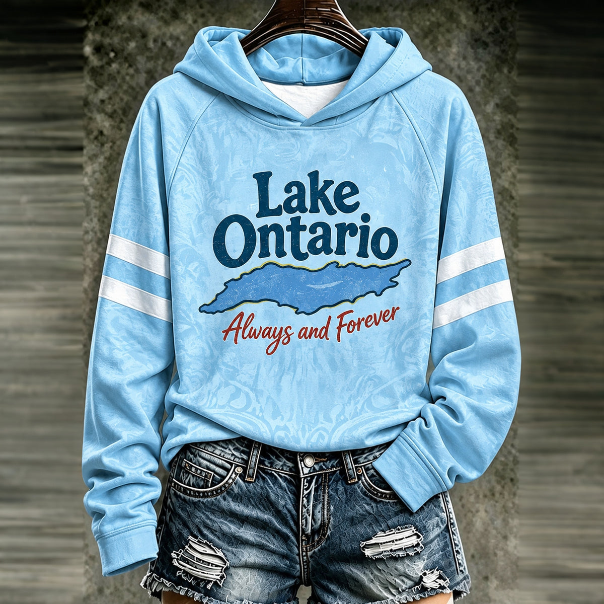 Cardydony Women's Lake Ontario Casual Art Print Hoodie