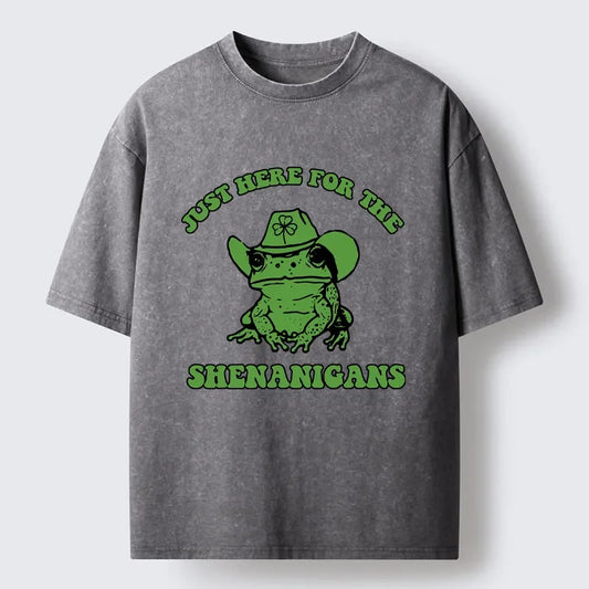 Cardydony Here For The Shenanigans Washed T-shirt