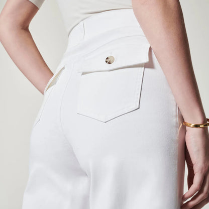 Cardydony Stretch Twill Cropped Wide Leg Pant