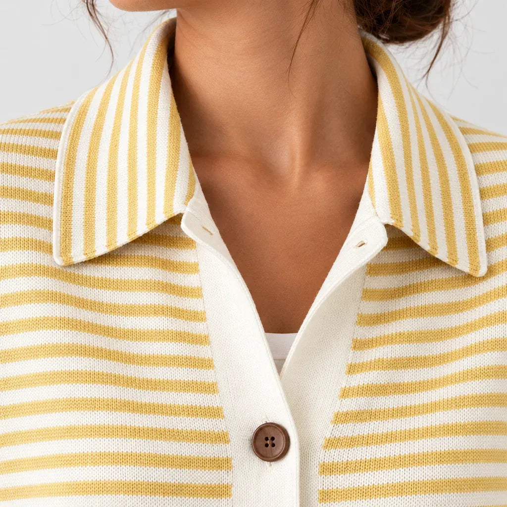 Cardydony Elegant Knitted Striped Cardigan