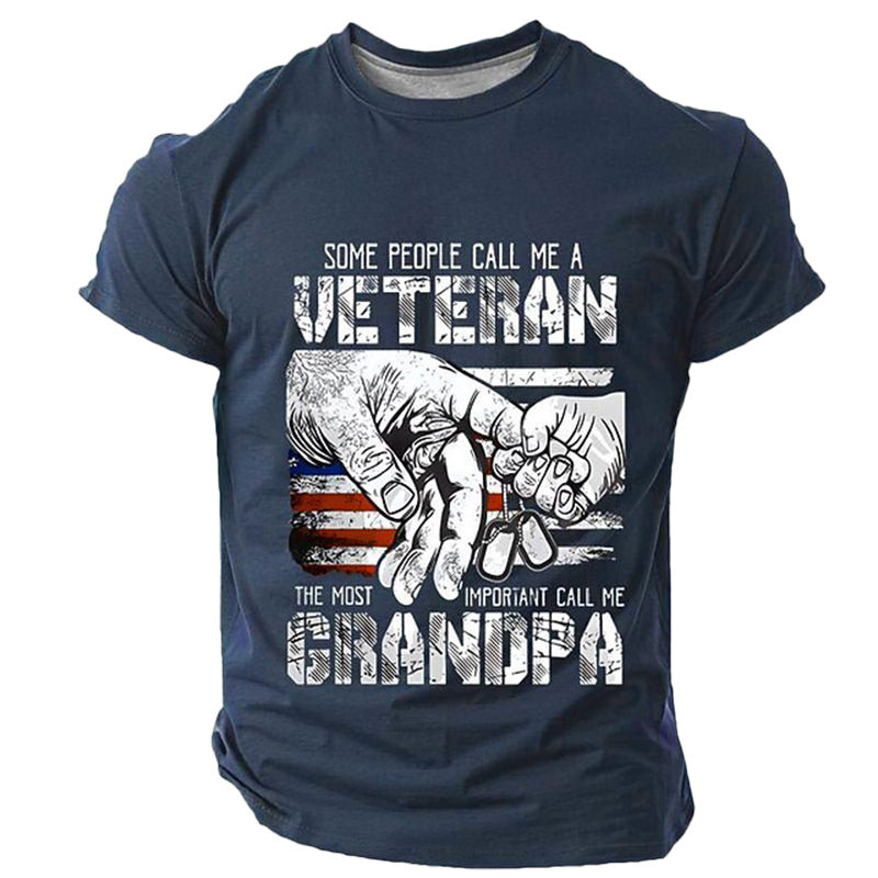 Cardydony Men's Us America 250 Year Anniversary Veterans Day Print T Shirt