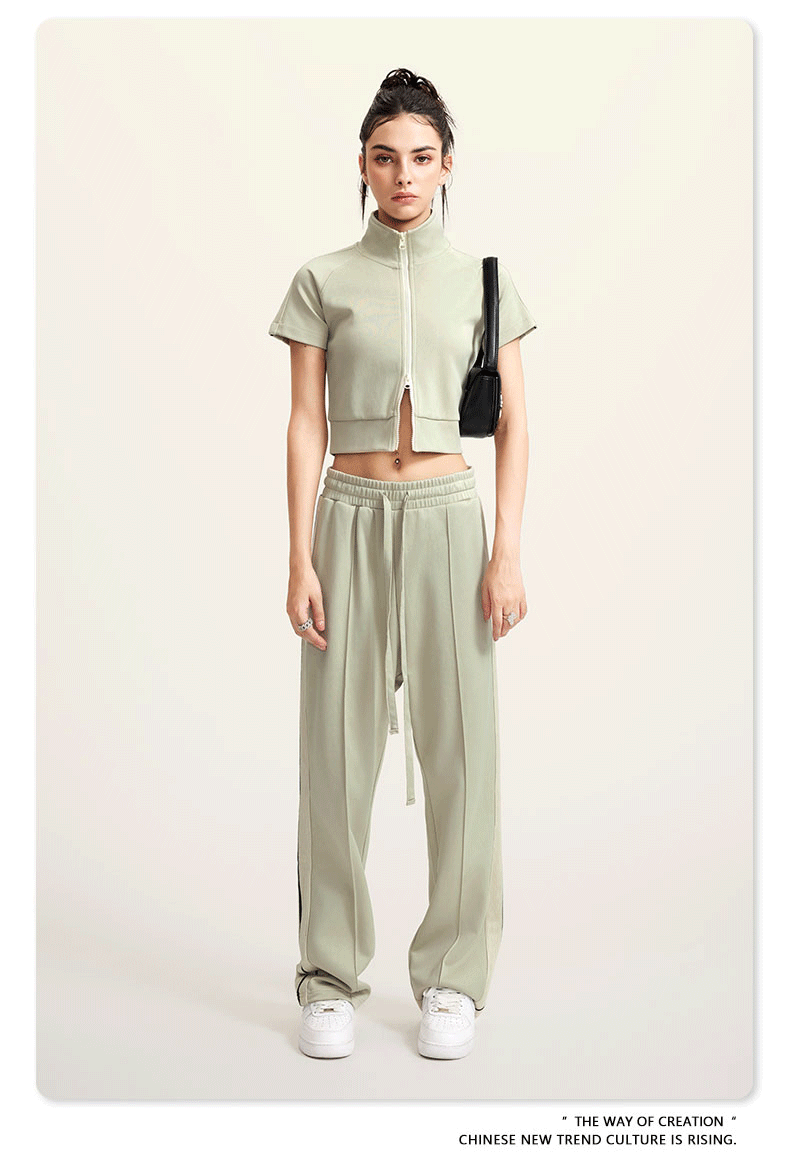 Cardydony Women's Zip-Up Crop Top | Y2K Athletic Style