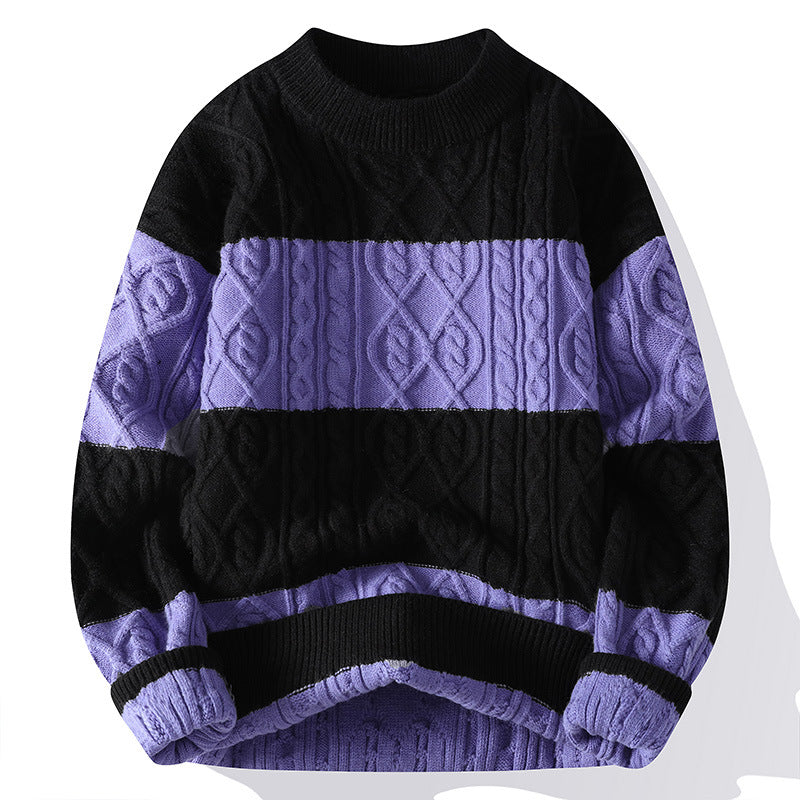 Cardydony Women's Color Block Cable Knit Sweater | Cozy Winter Pullover
