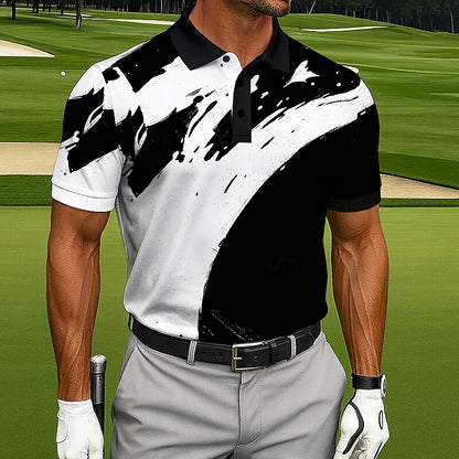 Cardydony Men's Color Block Golf Sports Polo Shirt