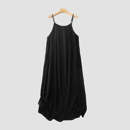 Cardydony Women's Solid Color Backless Cami Dress