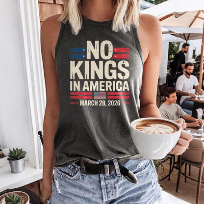 Cardydony Retro No Kings In America March 28 2026 Print Tops Tank