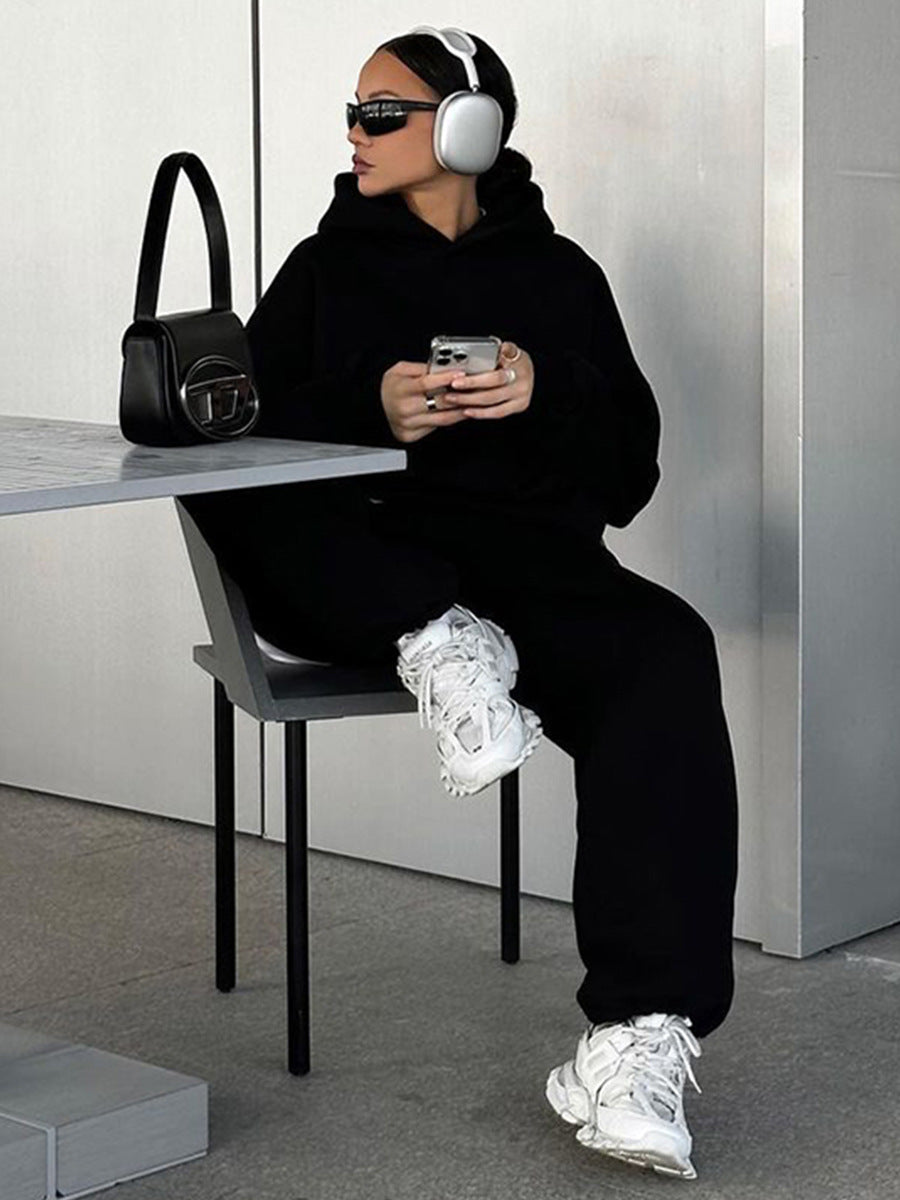 Cardydony Women's Oversized Cotton Blend Athleisure Sweat Set