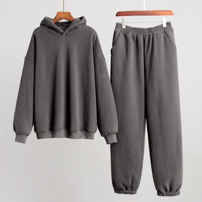 Cardydony Women's Oversized Cotton Blend Athleisure Sweat Set
