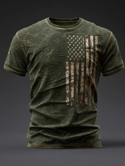 Cardydony Men's American 250th Anniversary Print Casual T-shirt