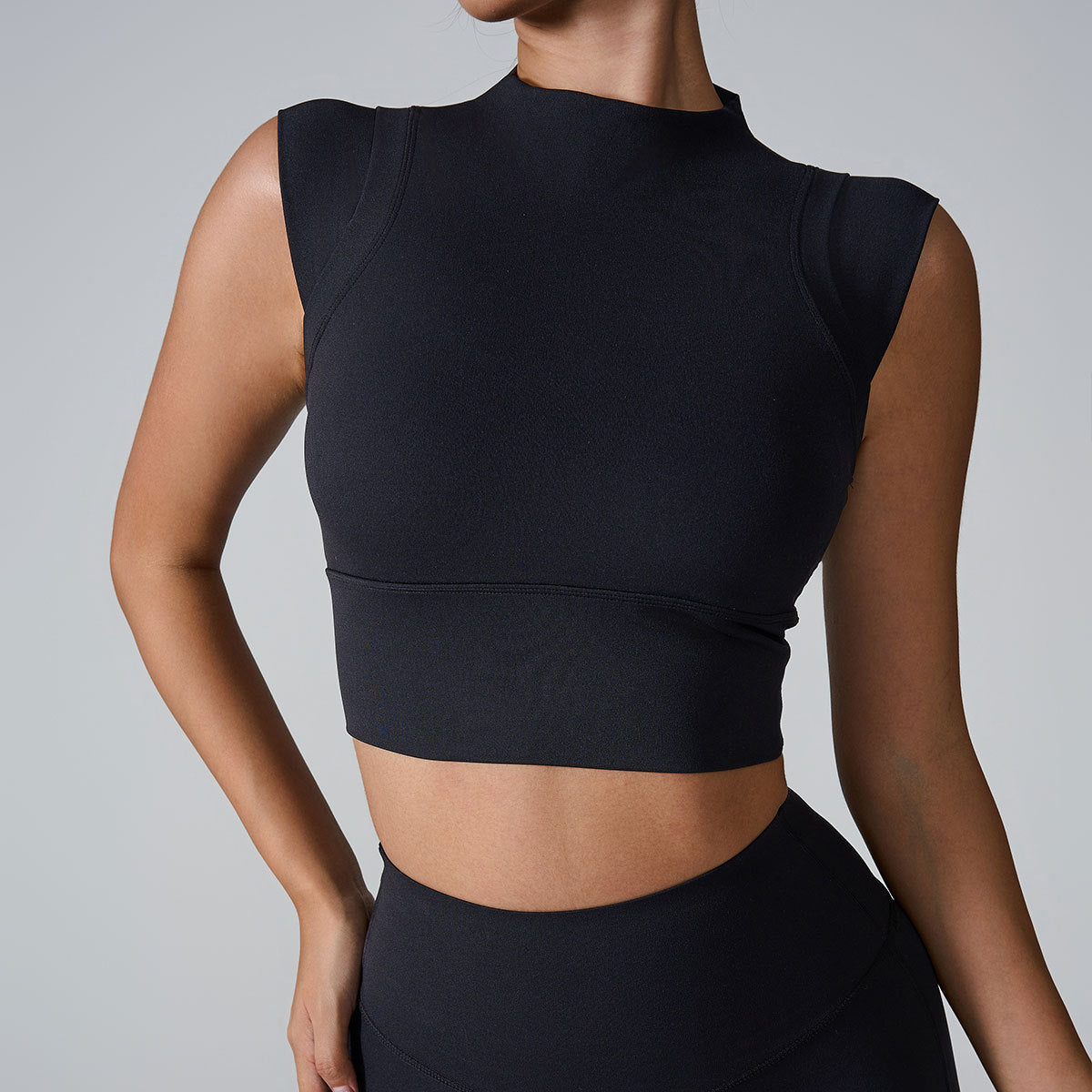 Cardydony Women's Sleeveless High-Neck Active Top - Minimalist Chic and Performance-Ready