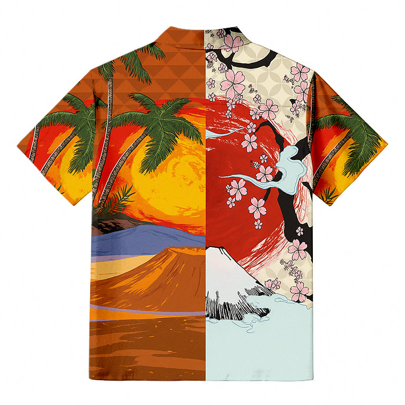 Cardydony Mauna Kea And Fuji Mountains Button-up Shirt