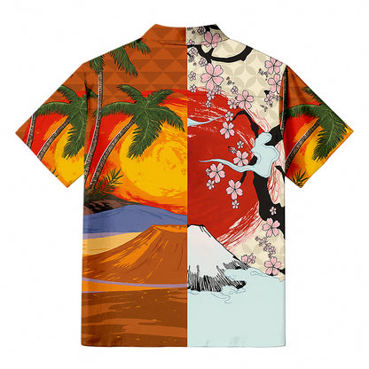 Cardydony Mauna Kea And Fuji Mountains Button-up Shirt