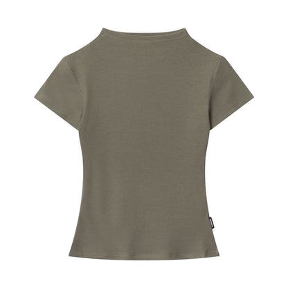 Cardydony Women's Basic Slim-Fit Ribbed T-Shirt
