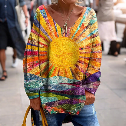 Cardydony Hippie Vibe Peace And Love Hippie Floral Painting Art Cozy T Shirt