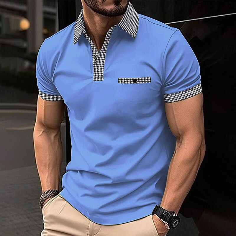 Cardydony Men's Solid Color Golf Sports Polo Shirt