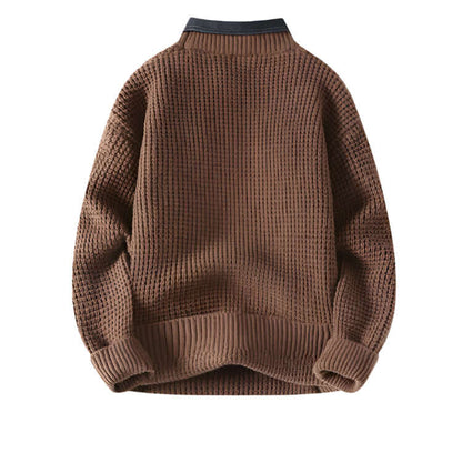 Cardydony Women's Unisex Knit Collar Sweater | Winter Pullover