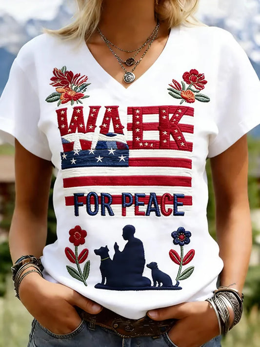 Cardydony Women's Walk For Peace Art Print T-shirt
