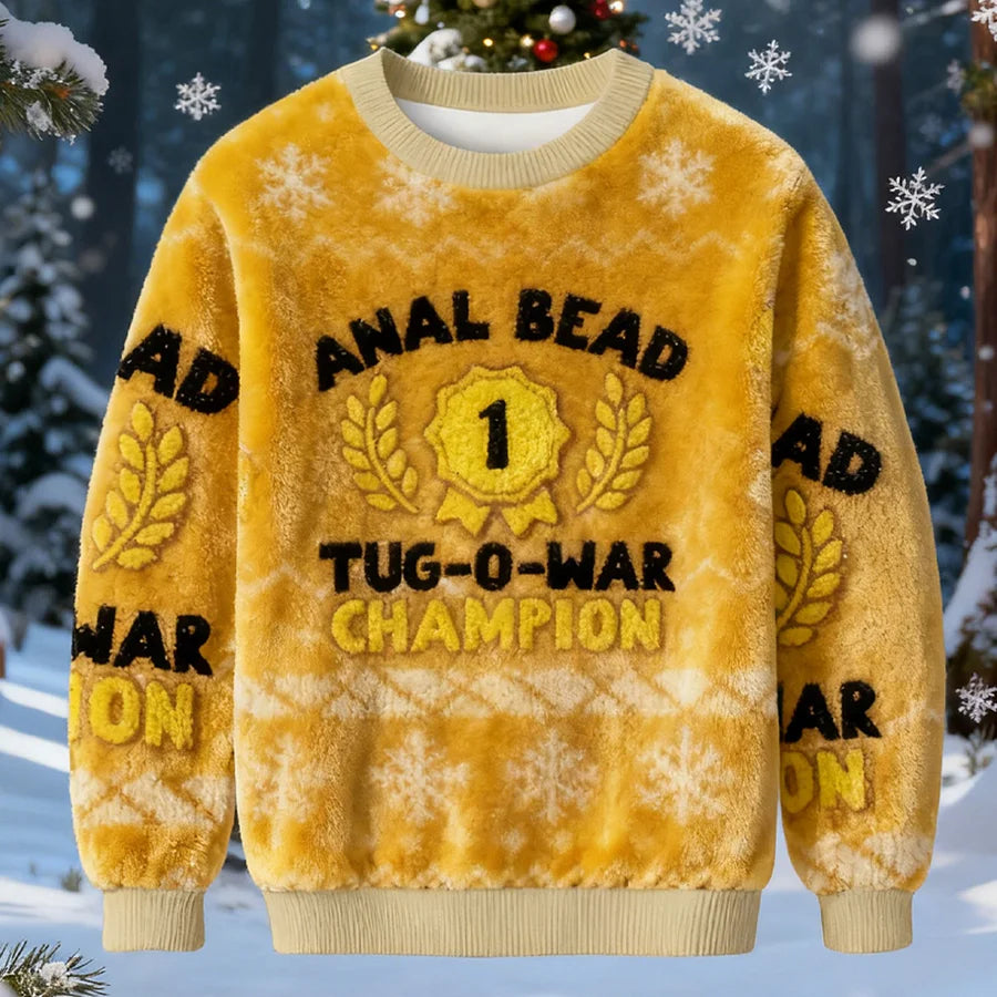 Cardydony Bead Tug O War Champion Funny Christmas Ugly Sweatshirt
