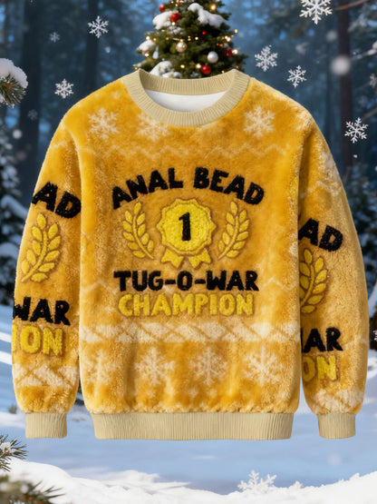Cardydony Bead Tug O War Champion Funny Christmas Ugly Sweatshirt
