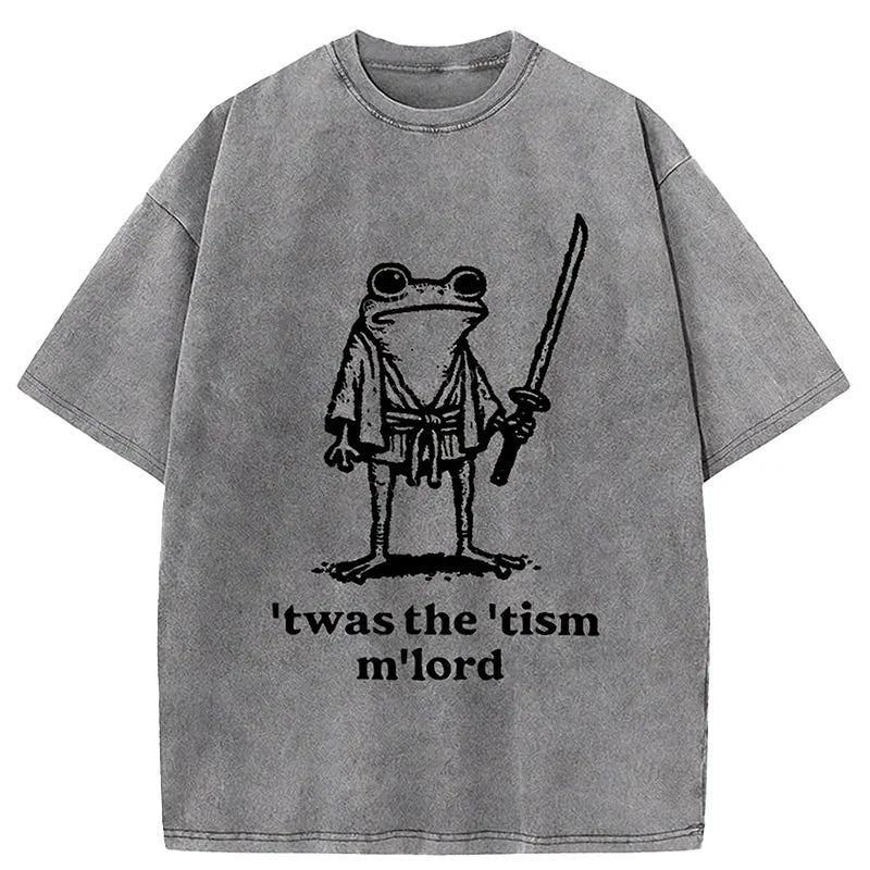 Cardydony Focused Samurai Frog Washed T-shirt