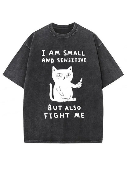 Cardydony I Am Small And Sensitive Washed T-shirt