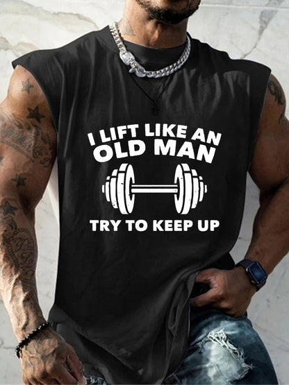 Cardydony I Lift Like An Old Man Try To Keep Up Print GYM Vest
