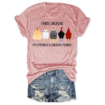 Cardydony I Raise Chickens I'm Literally A Chicken Tender T-shirt