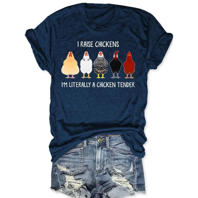 Cardydony I Raise Chickens I'm Literally A Chicken Tender T-shirt