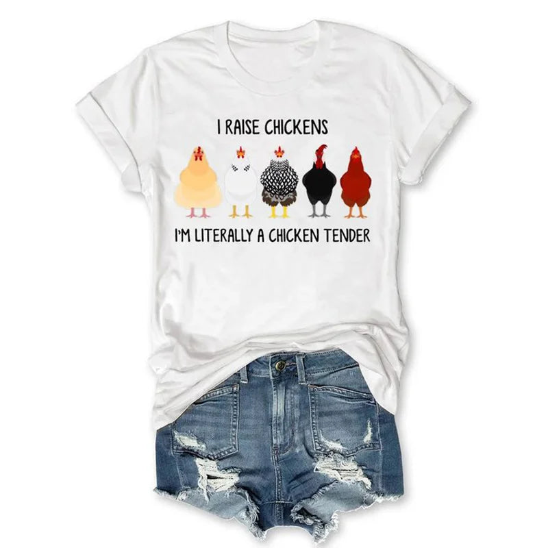 Cardydony I Raise Chickens I'm Literally A Chicken Tender T-shirt