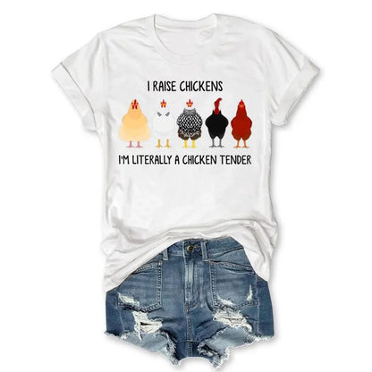 Cardydony I Raise Chickens I'm Literally A Chicken Tender T-shirt
