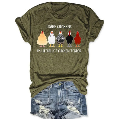 Cardydony I Raise Chickens I'm Literally A Chicken Tender T-shirt