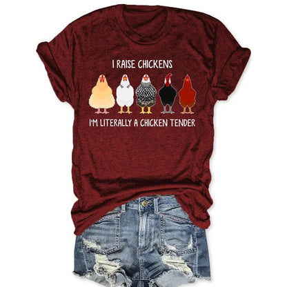 Cardydony I Raise Chickens I'm Literally A Chicken Tender T-shirt