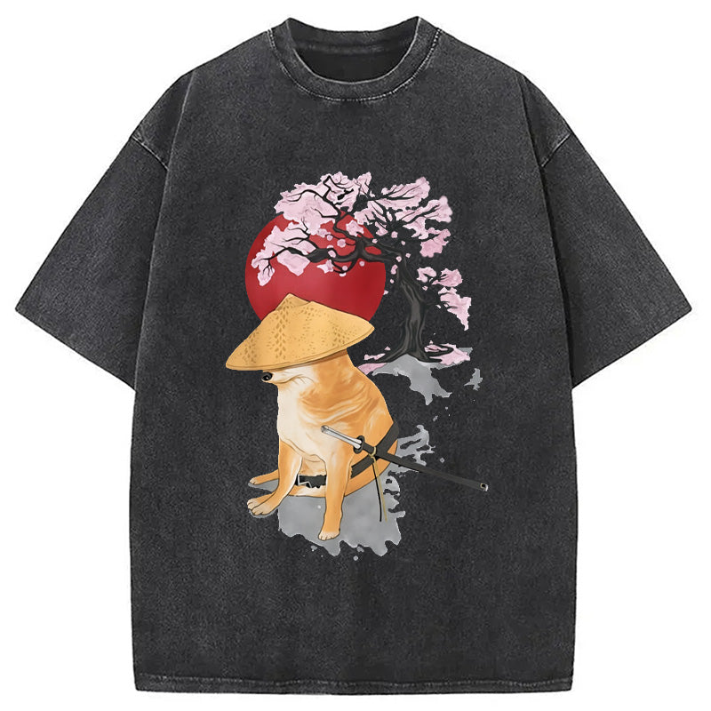 Cardydony Meme Cheems Japones Japanese Washed T-shirt
