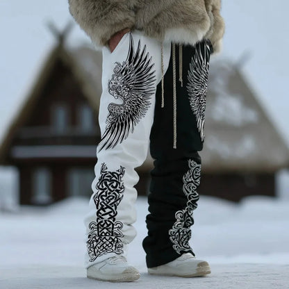 Cardydony Men's Retro Viking Style Casual Pants