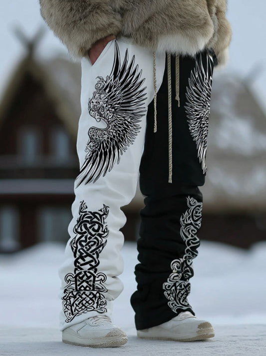 Cardydony Men's Retro Viking Style Casual Pants