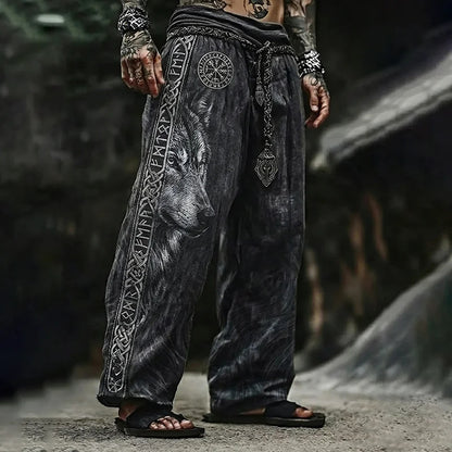 Cardydony Men's Viking Fenrir Totem Celtic Nordic Retro Pants