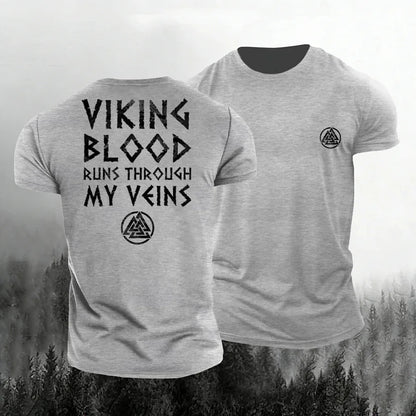 Cardydony Men's Viking Print Short Sleeve Casual T-shirt