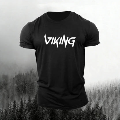 Cardydony Men's Viking Print Short Sleeve T-shirt