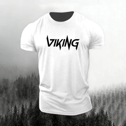 Cardydony Men's Viking Print Short Sleeve T-shirt